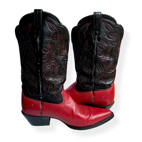 Ariat Heritage R Toe Boots Red Leather Women's Size 9 B Western Cowgirl - Picture 10 of 15